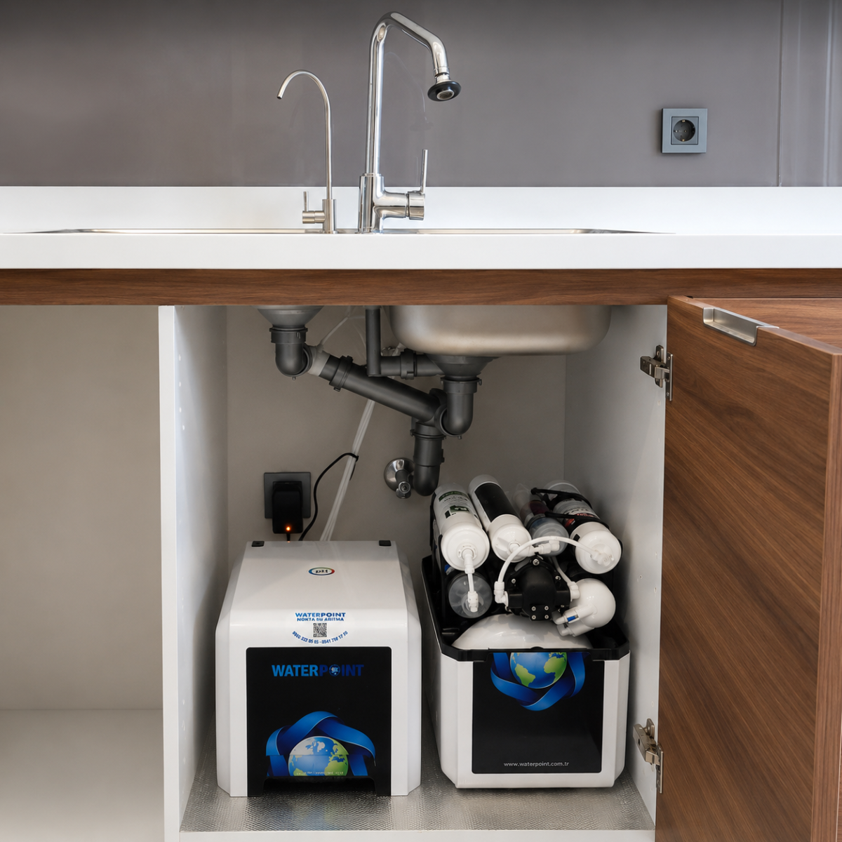 Pompalı Su Arıtma Cihazı 8 Litre 2 Water Point pompalı su arıtma cihazı 8 litre