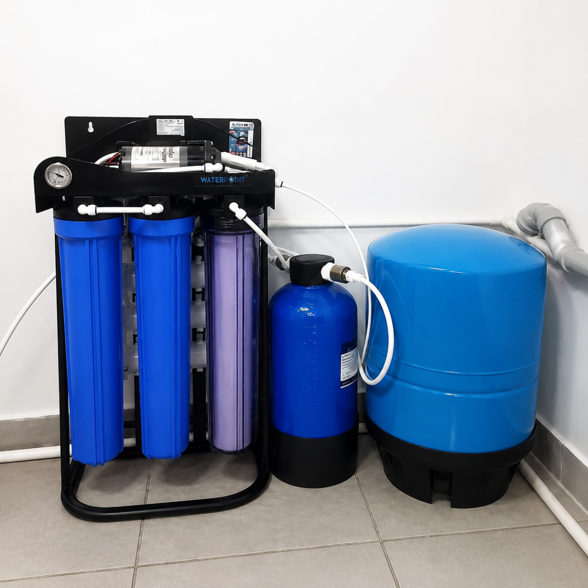 Saf Su Cihazı 1.000 L/Gün (500 GPD) 4 Water Point endüstriyel saf su cihazı