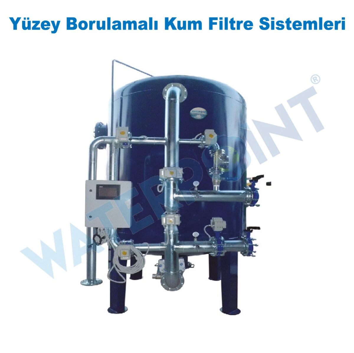 Yuzey borulmali kum filtre sistemi