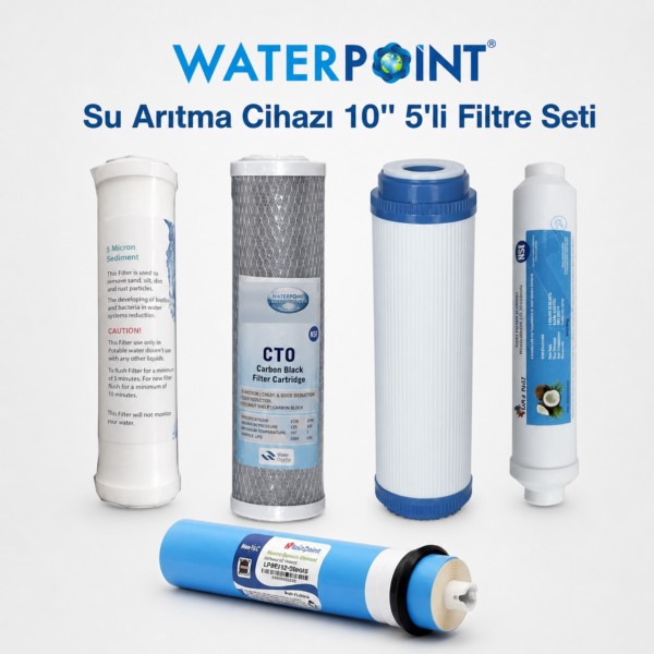 Açık Kasa 10 İnç 5 Li Filtre Seti 1 Water Point açık kasa 10 inç 5 li filtre seti