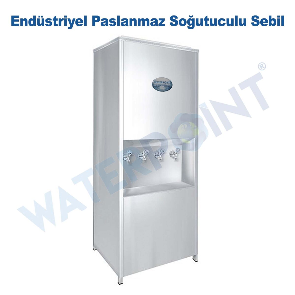 Endüstriyel Paslanmaz Su Sebili 4 Paslanmaz su sebili