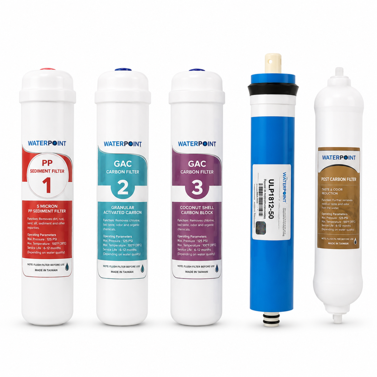 Su Arıtma Filtresi 5 Li Set 4 Water Point su arıtma filtresi 5 li set