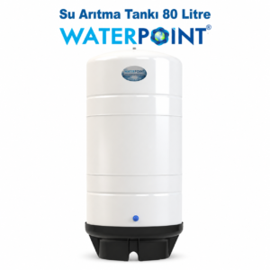 Water Point 80 Litre Su Arıtma Tankı detay görünüm, endüstriyel kullanıma uygun çelik depolama tankı