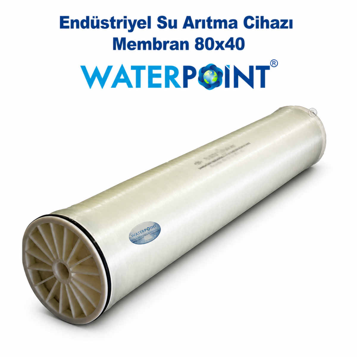 Water Point 8040 Membran detay görünüm, endüstriyel su arıtma sistemleri için yüksek kapasiteli RO membranı