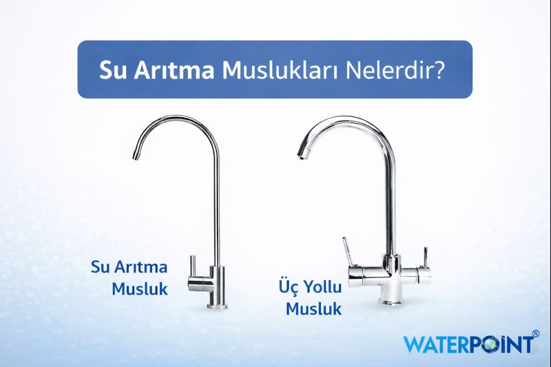 Su arıtma musluğu ve üç yollu musluk modelleri