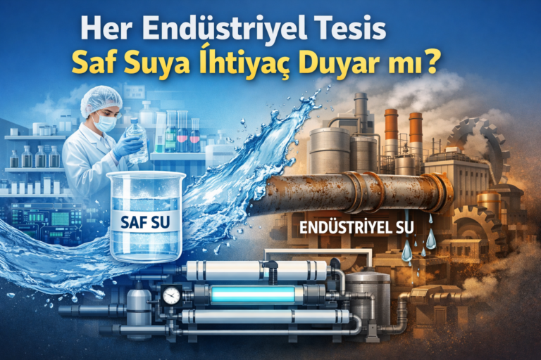 Endüstriyel su arıtma sistemlerinde saf su kullanımının proses verimliliği ve ürün kalitesi üzerindeki etkisi
