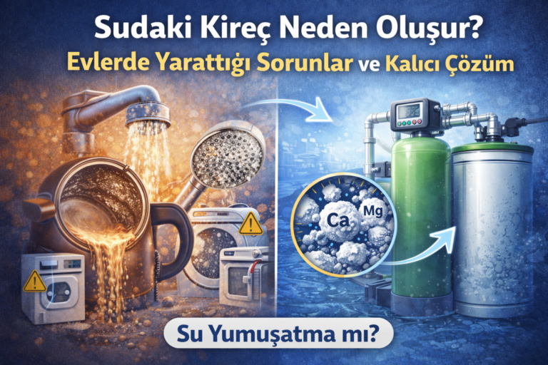 Sudaki kireç nedeniyle ev aletlerinde oluşan sorunlar ve su yumuşatma sistemi ile kireç giderme çözümü