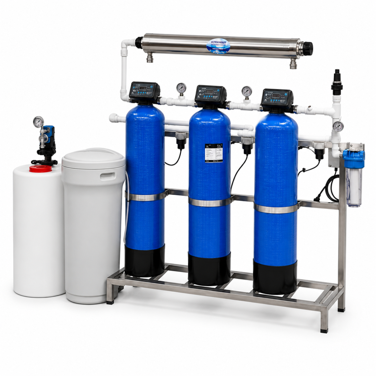 Sanayi Kuyu Suyu Arıtma Cihazı 4 Water Point sanayi tipi kuyu suyu filtrasyon sistemi