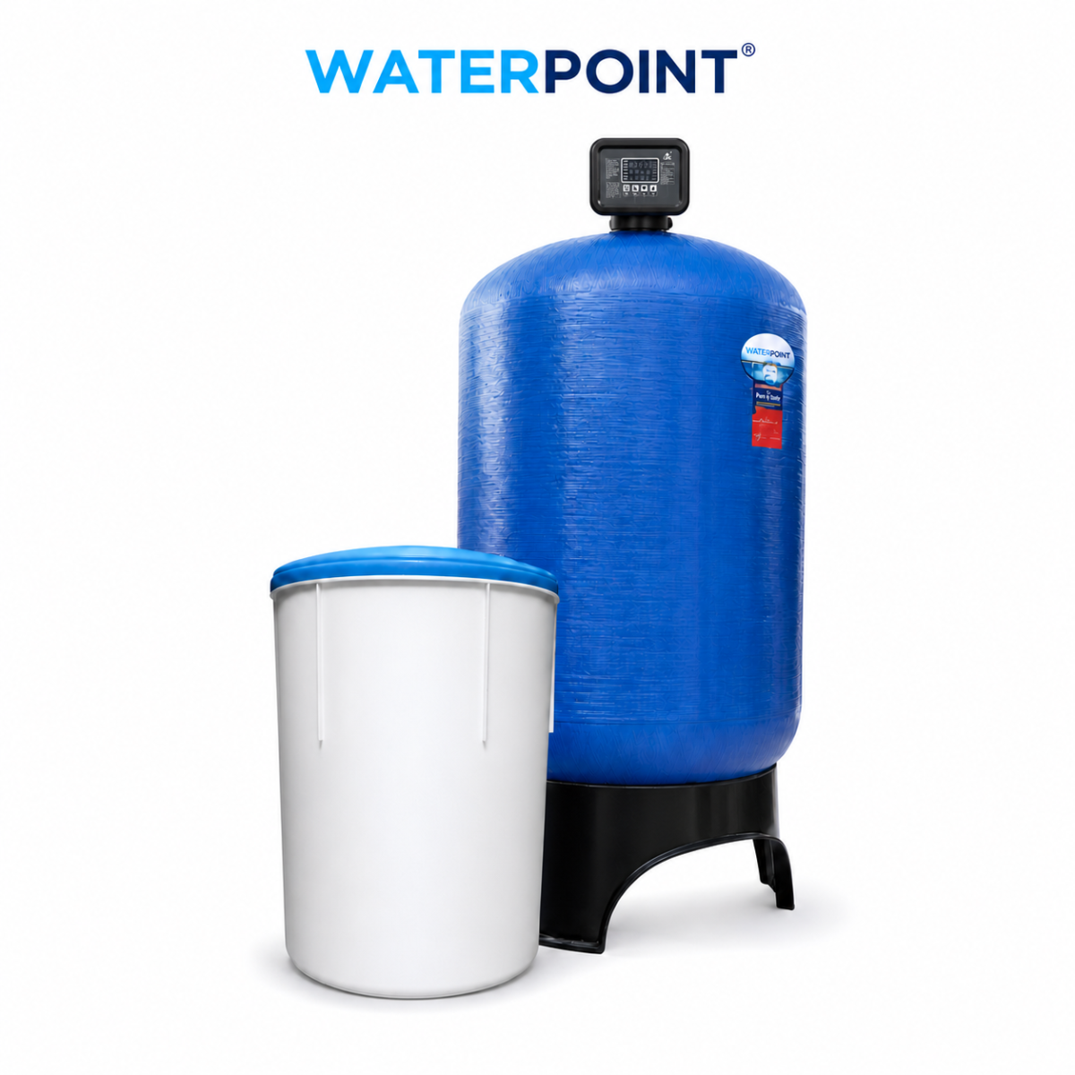 Endüstriyel Su Yumuşatma Cihazı 4 Water Point Endüstriyel Su Yumuşatma Cihazı, 250 litre katyonik reçineli Runxin dijital debi kontrollü valfli yüksek kapasiteli kireç arıtım sistemi