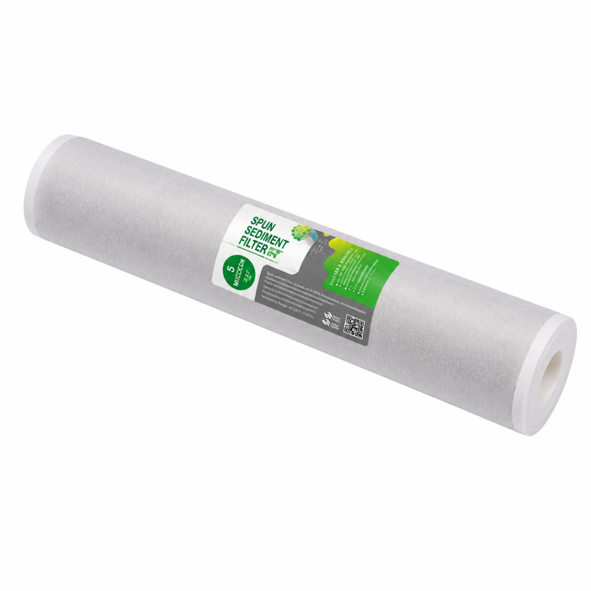 30 inç 5 Mikron Spun Filtre ile 10 ve 20 inç kartuşların boy karşılaştırması