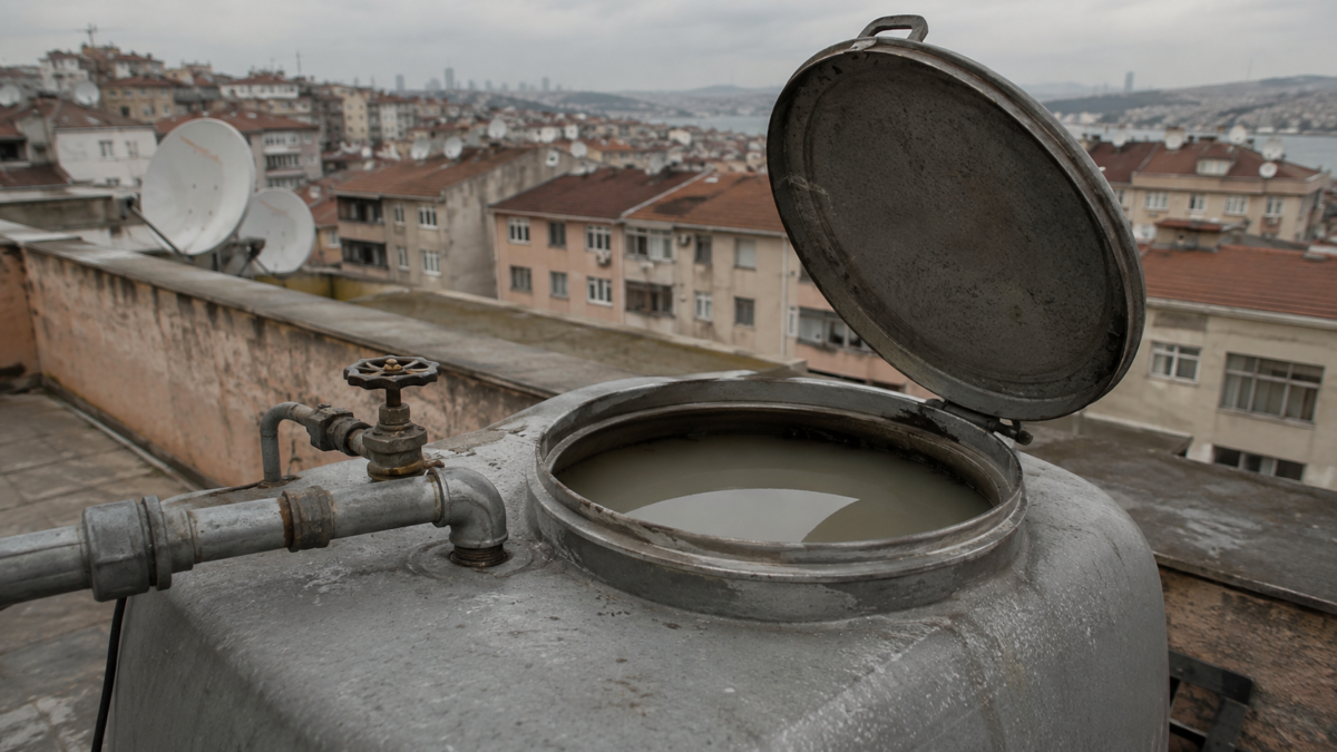 Şehir Şebeke Suyu Güvenli mi? 6 Başlıkta Değerlendirme 3 Şebeke suyu kalitesinin son halkası olan bina çatısındaki su deposu